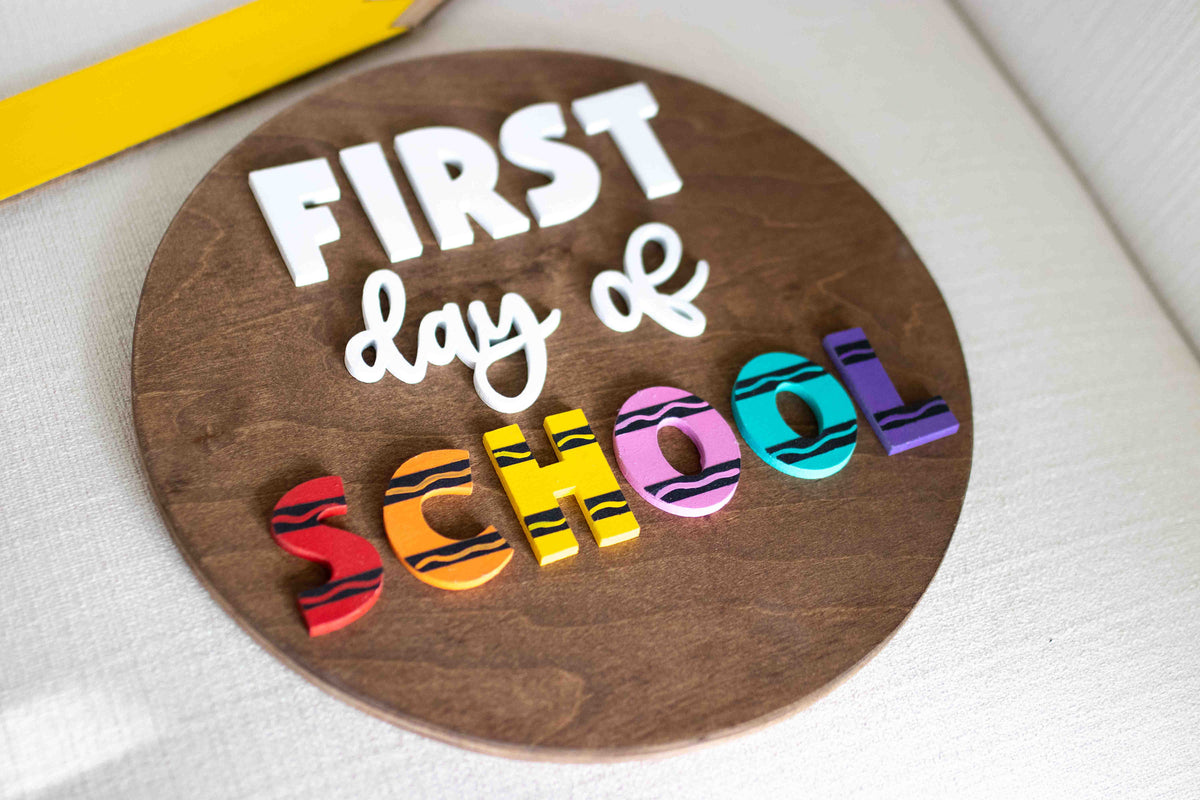 Crayon Back to School Sign