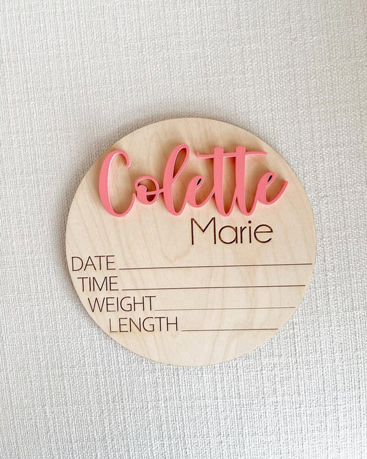 Baby Announcement Sign