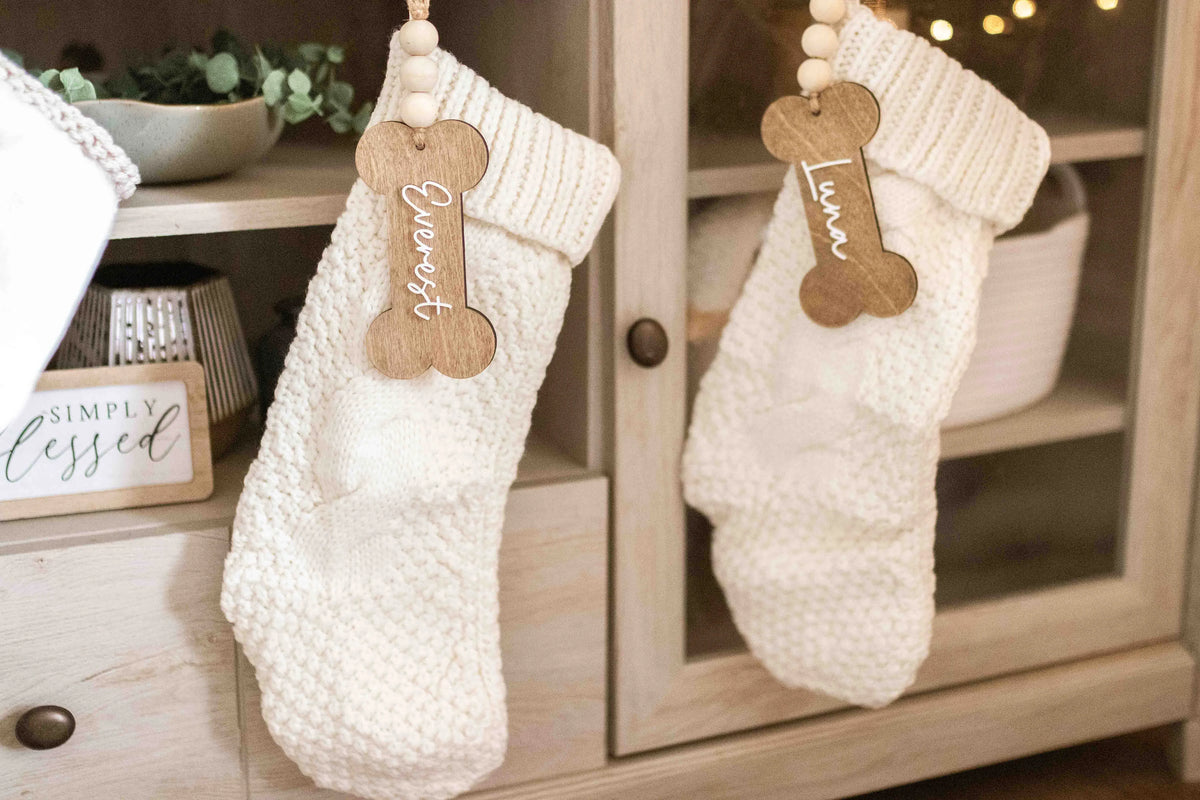 Dog Bone Stocking Tags