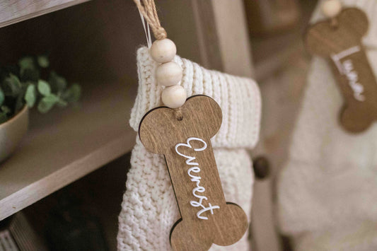 Dog Bone Stocking Tags